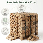 Palet Leña Seca de Roble y Haya XL - 50 cm (2 Estéreos / 900 kg approx.)