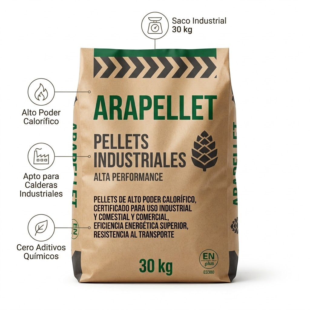 Palet Industrial - 33 Sacos de 30 kg (990 kg) | Pellets Alta Performance