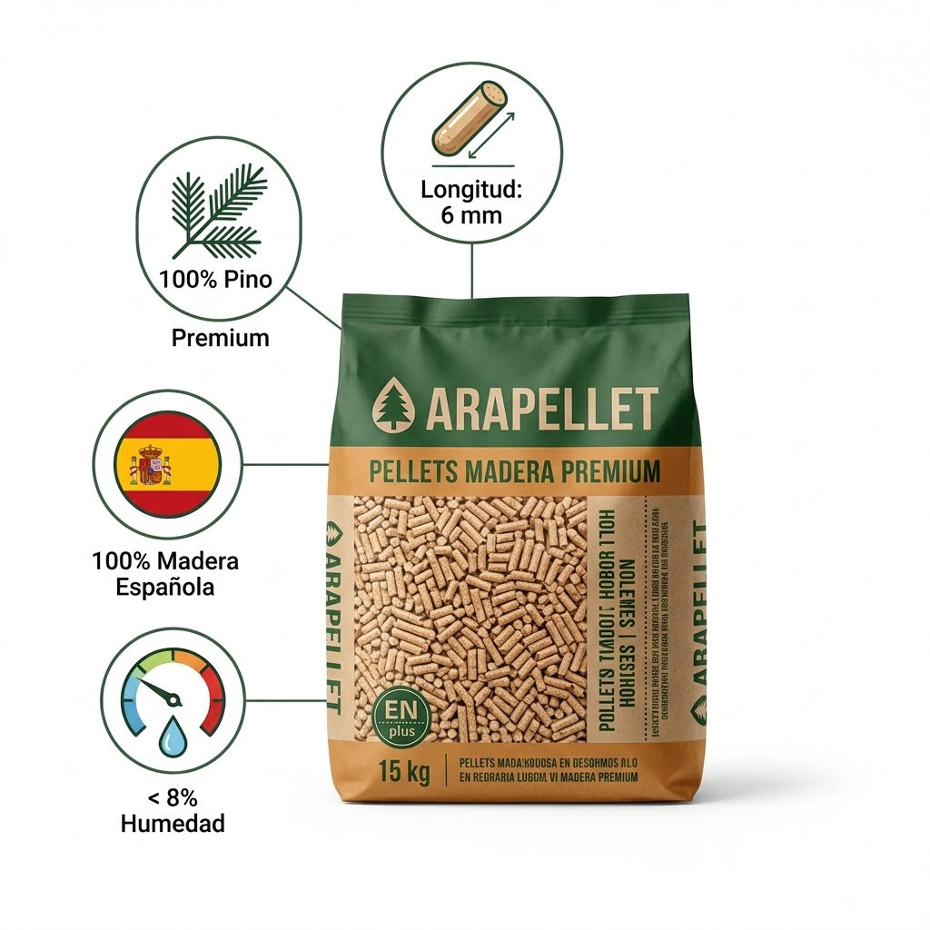 Palet Pack Eco - 48 Sacos (720 kg) | Pellets Premium